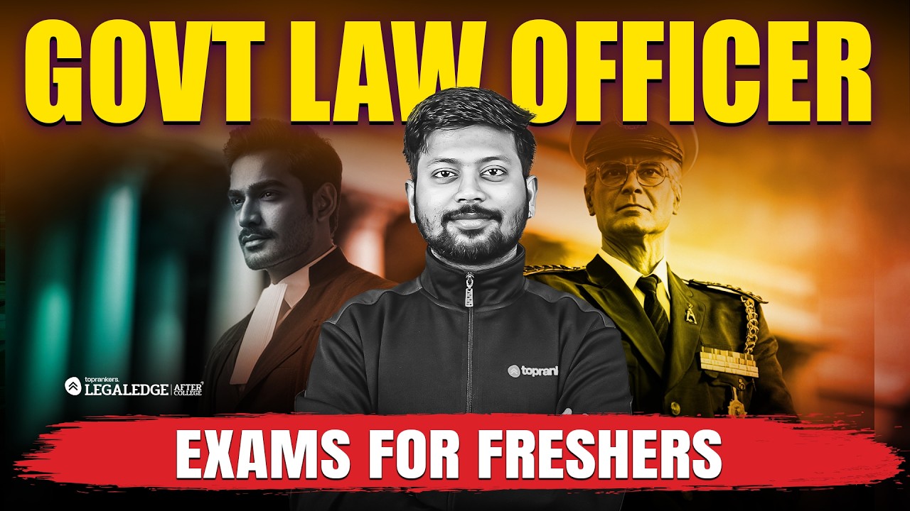 Government Law Officer Exams for Freshers | Law Graduates Must Watch #govermentlawofficer