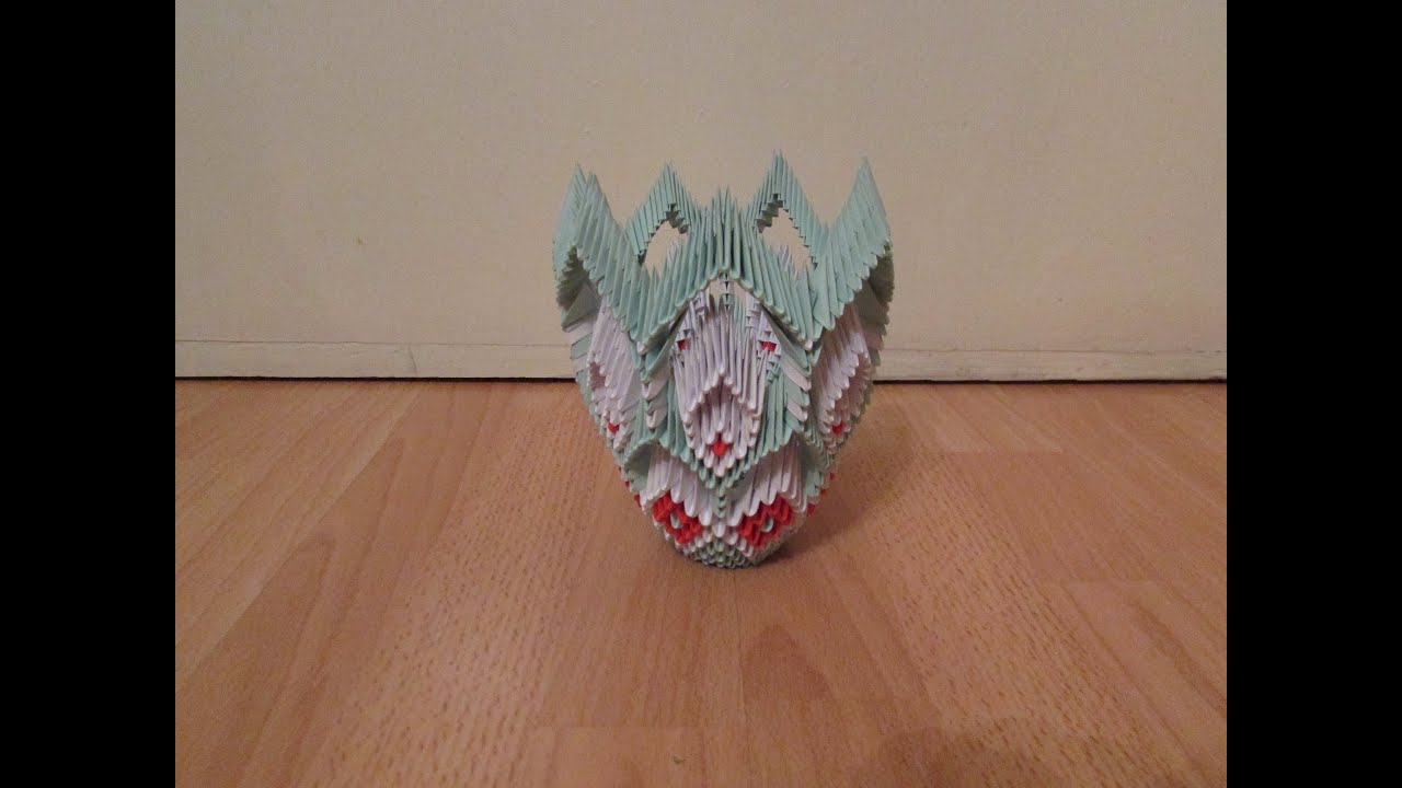 How to make a 3D origami Vase #6