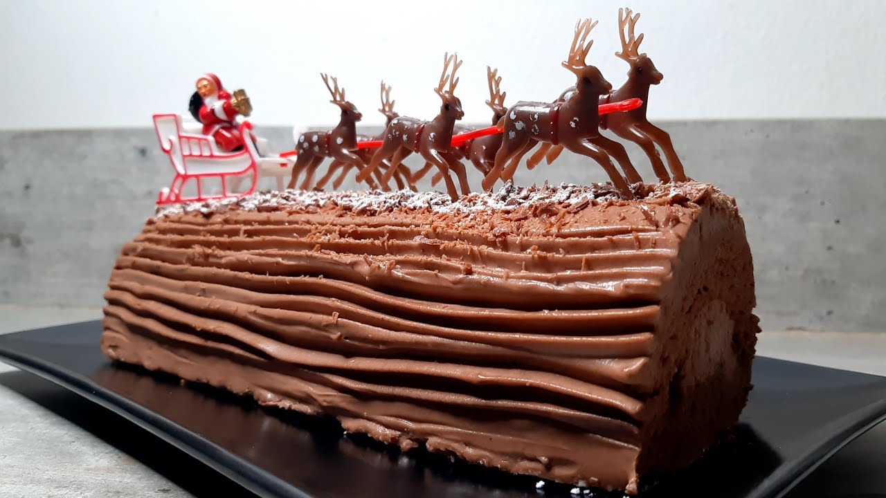 Bûche de Noël chocolat très facile ultra légère 🎄🎄🎅🤶