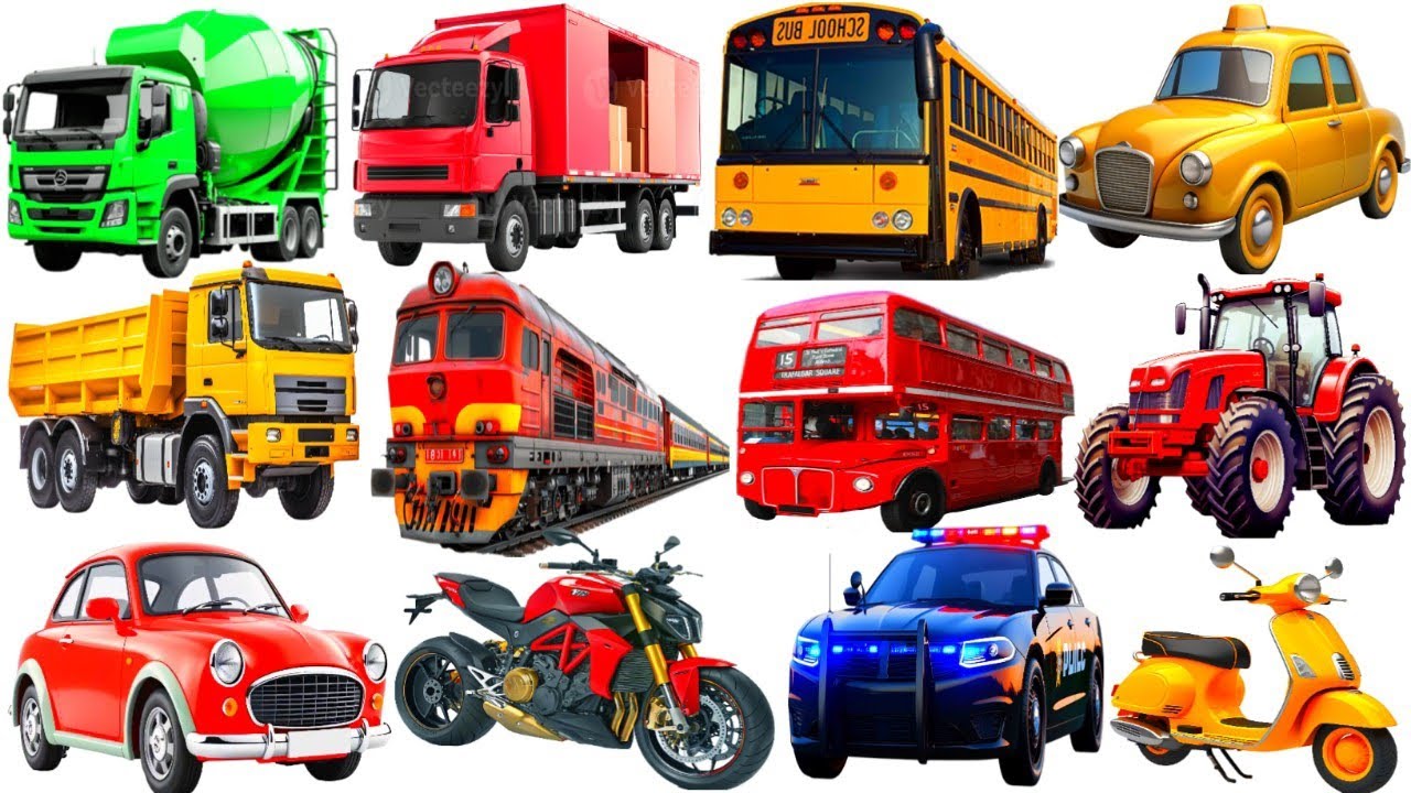 Vehicle Names for Kids | Learn Vehicles Name in English | Transport Names for Children