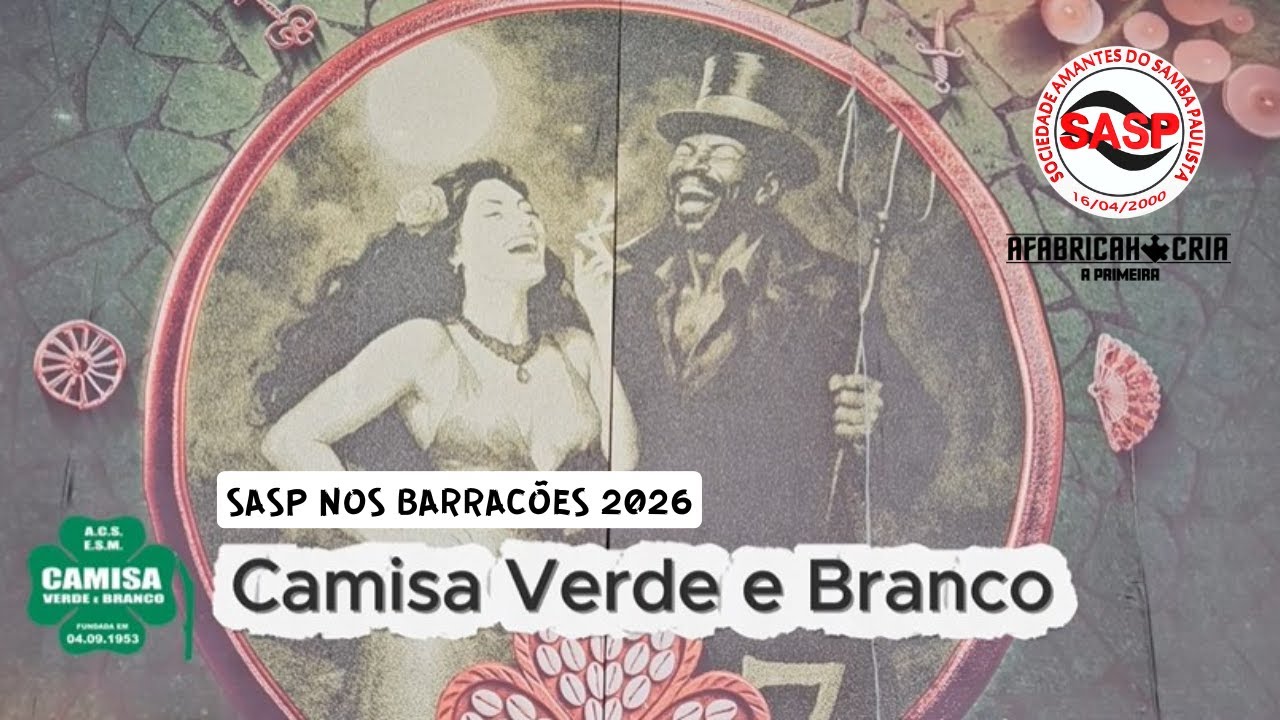 SASP nos Barracões 2026 - Camisa Verde e Branco