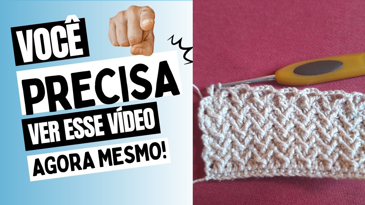 Amostra do ponto espinha de peixe/tutorial Mariza Miziara