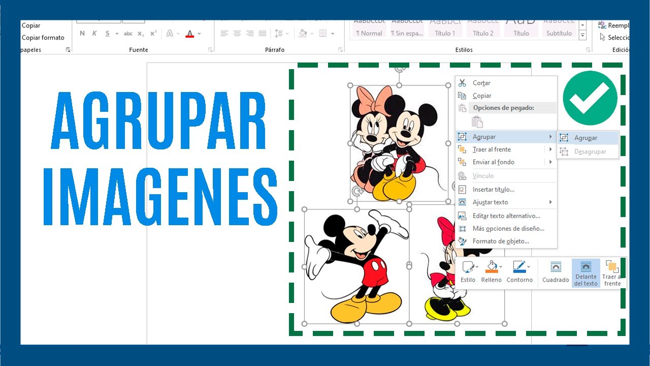 Cómo agrupar y desagrupar imágenes en Word
