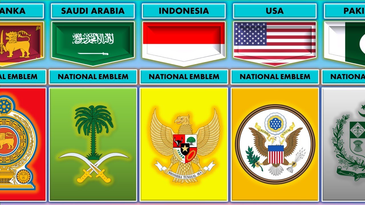 National Emblems Of Different Countries
