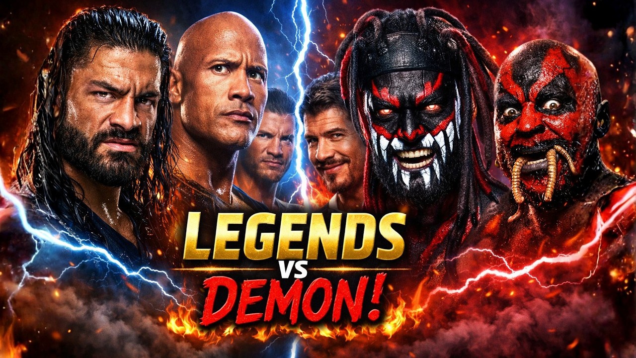 Roman Reigns, Randy Orton & The Rock vs Eddie Guerrero 