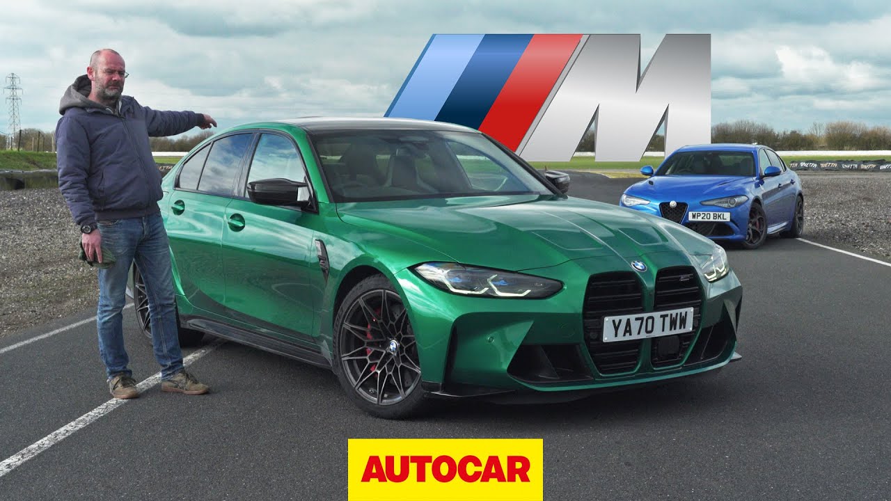 Обзор нового BMW M3 Competition «G80» против Alfa Romeo Giulia Quadrifoglio 2021 года | Автокар