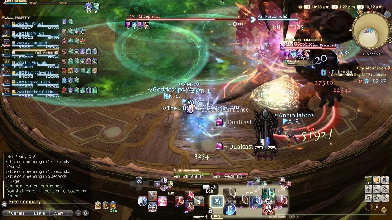 FFXIV Containment Bay S1T7 Sephirot Unreal RDM POV clear