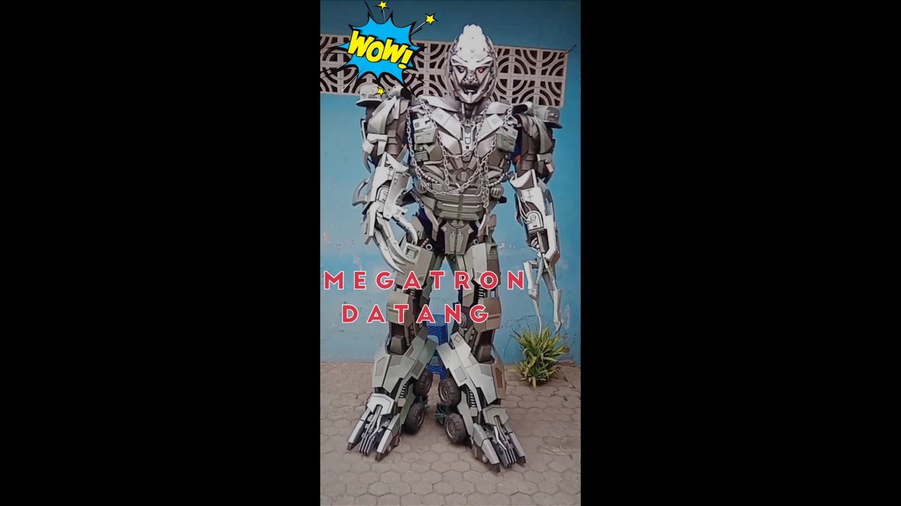 costume megatron transformers suited up ( cara memasang kostum robot megatron TF3 dari evafoam)