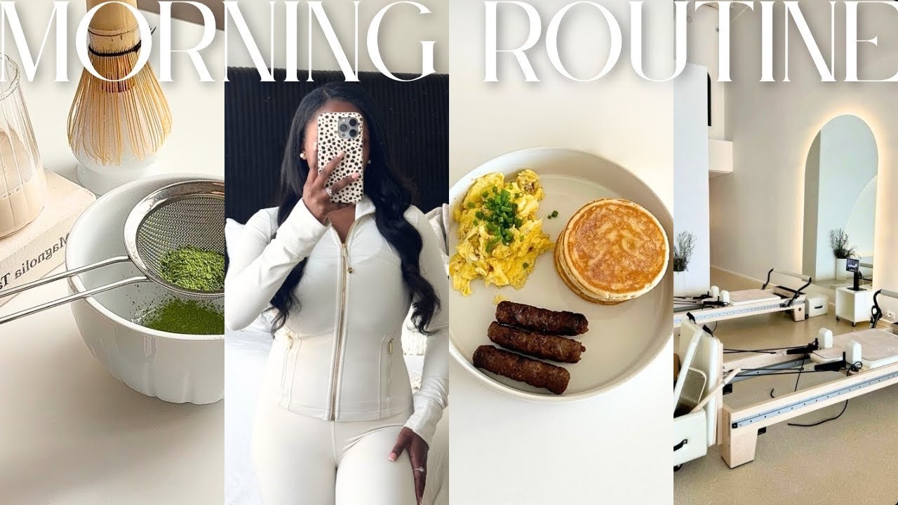 8AM Morning Routine | this daily habit changed how I show up + pilates + matcha + journaling + reset