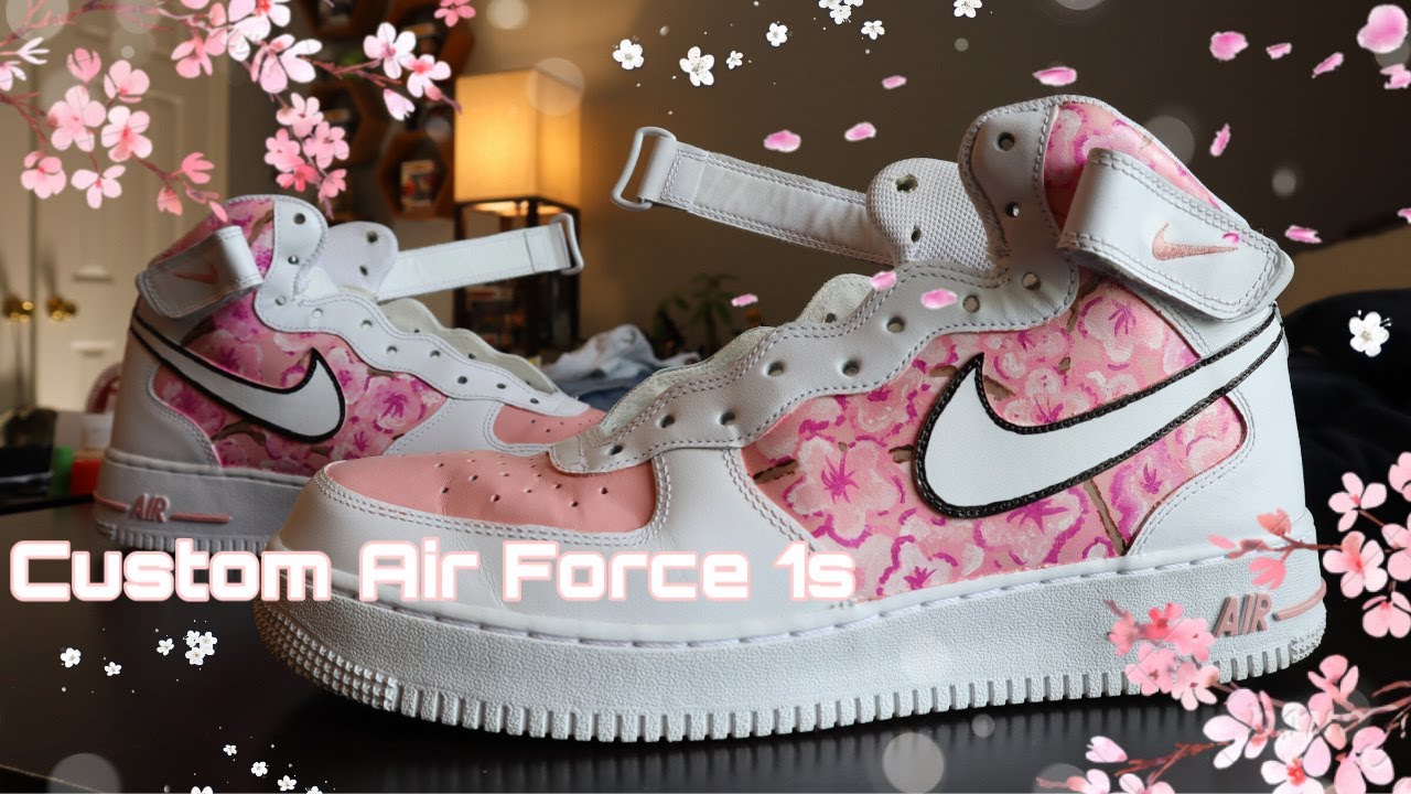 Custom Air Force Ones!!! Cherry Blossom Edition🌸✨
