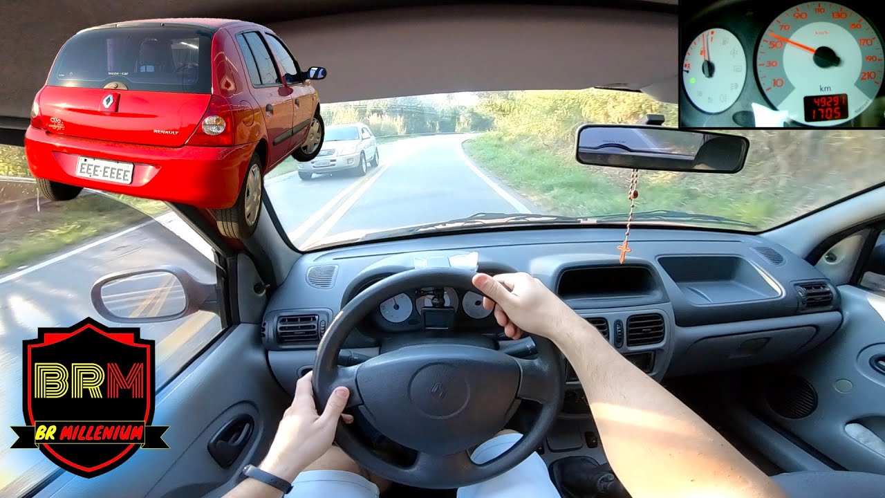 Renault Clio 1.0 16V - Enfrentando Trecho de Serra Com Subida!!