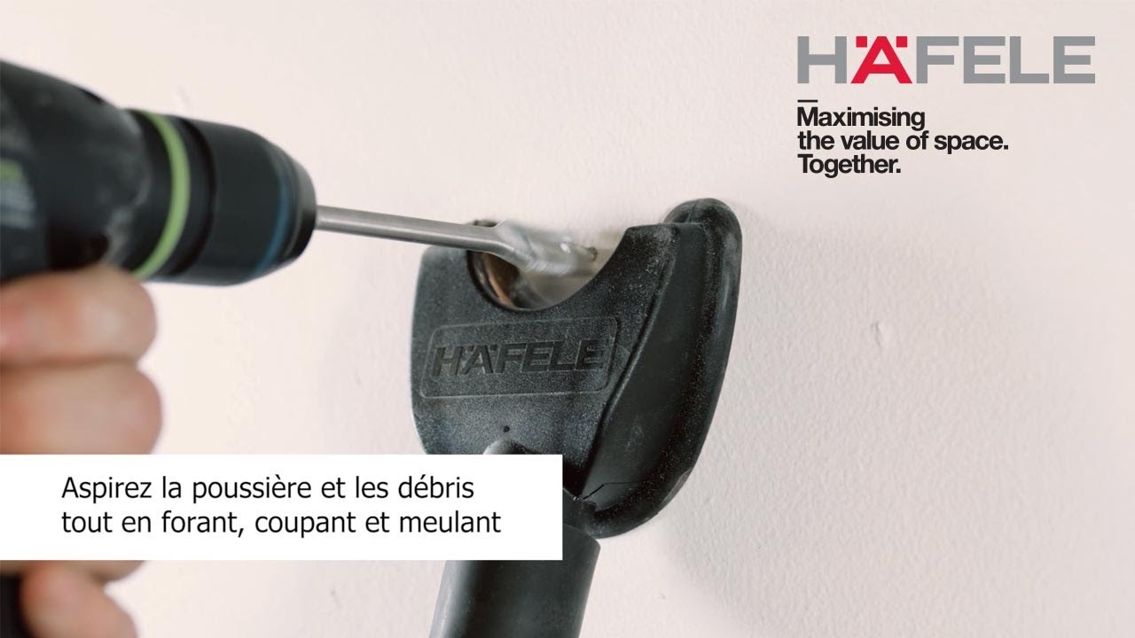XtraHand&trade; - T&ecirc;te d&rsquo;aspiration de la poussi&egrave;re de per&ccedil;age, exclusivement chez H&auml;fele !