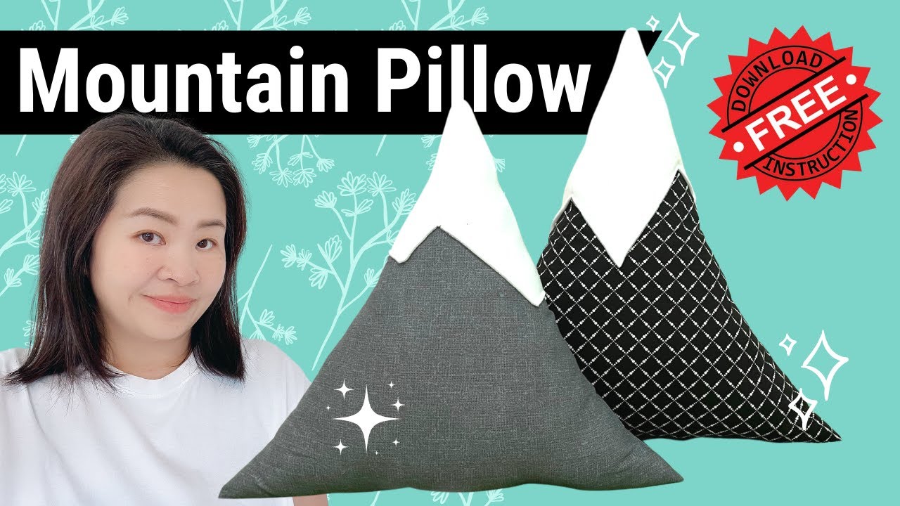 DIY Mountain Pillow, Great decoration pillow with Free Pattern