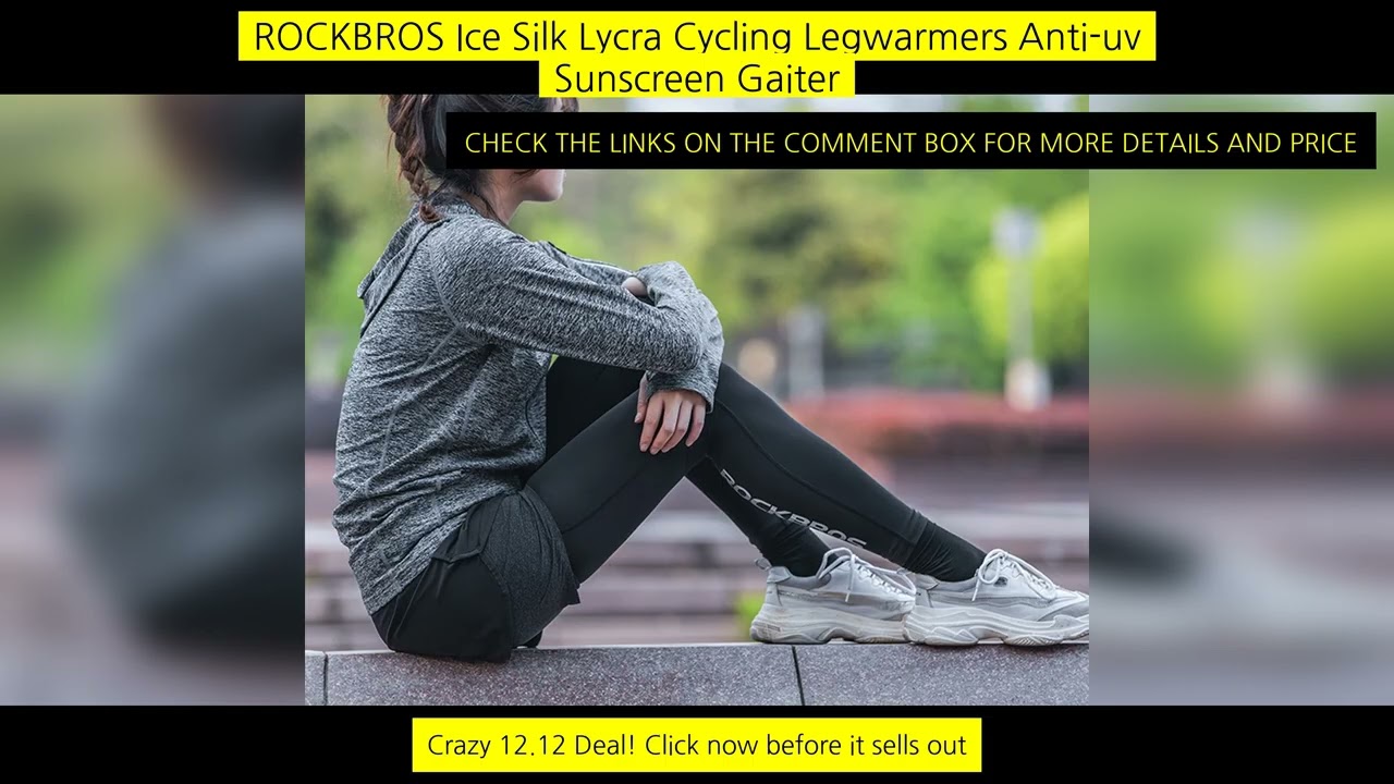 Rockbros Ice Silk Lycra Cycling Legwarmers Anti-Uv Sunscreen Gaiter Leg