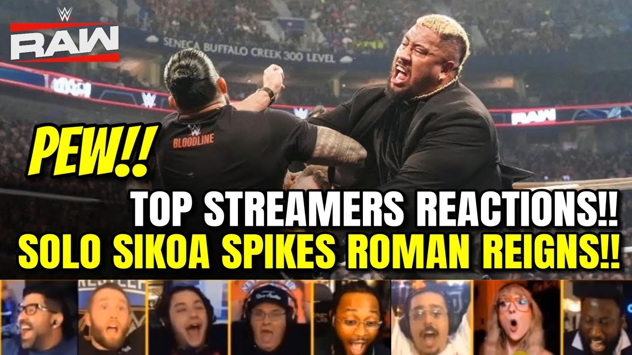 ЛУЧШАЯ реакция стримеров на то, как &laquo;Соло Сикоа вырубает Романа Рейнса&raquo; | WWE RAW 17 авг. 2026