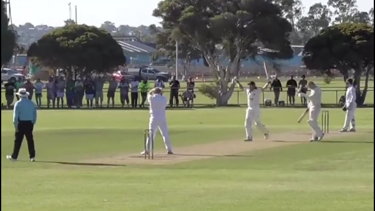 100 off 56 balls in a Grand Final! North Geelong's Sam Hall hitting 6s!