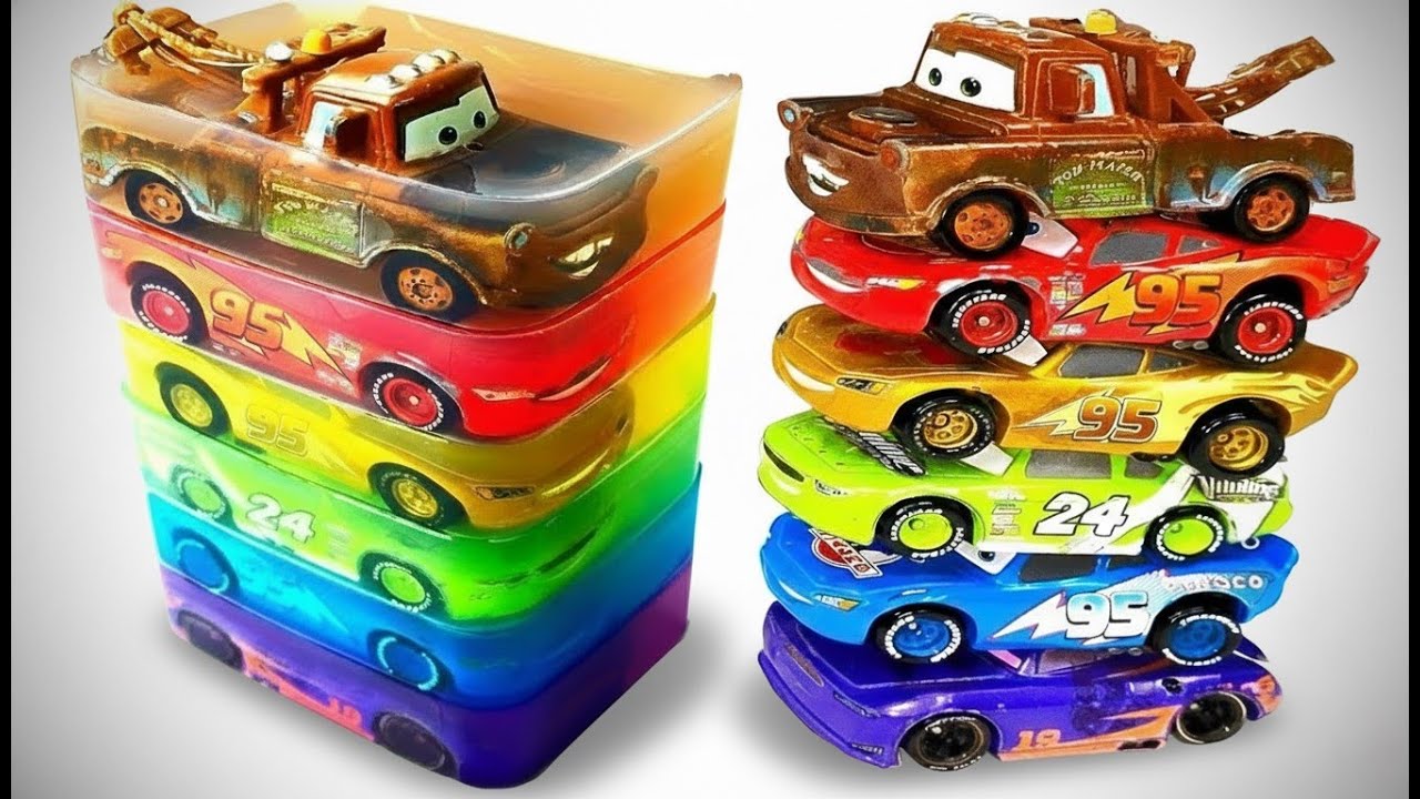 Satisfying Jelly Cutting Vol.5 : Tow Mater & Lightning McQueen Tomica Edition