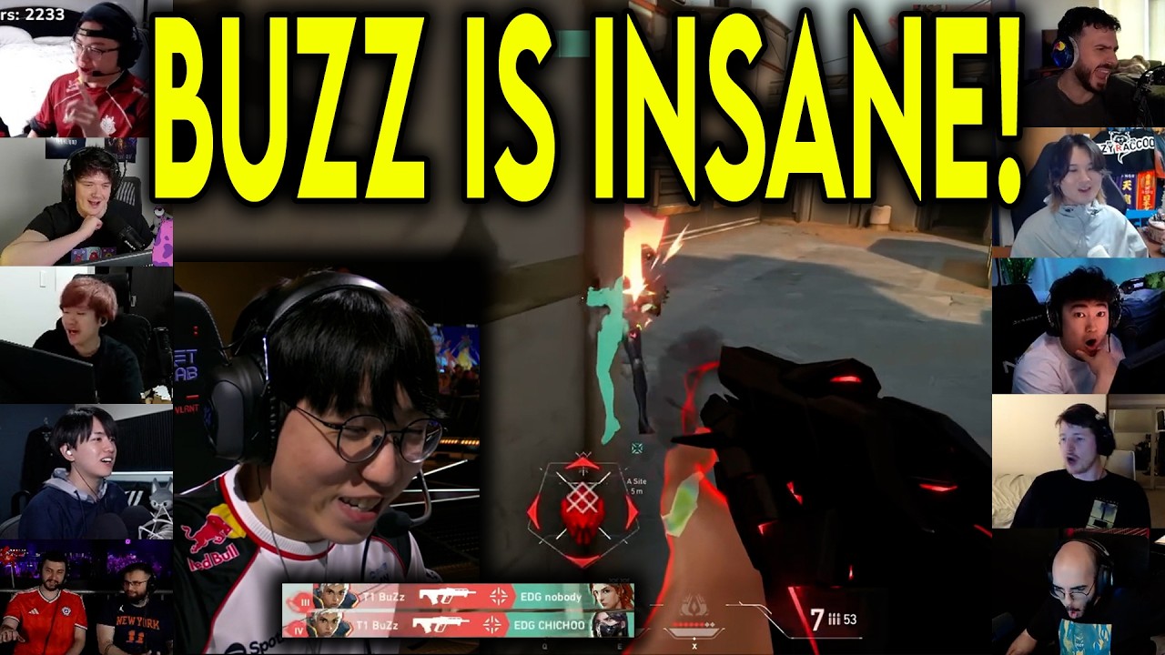 Valorant Streamers Reacts To T1 BuZz INSANE 4k & Stax Stealing ACE Against EDG In Masters Santiago
