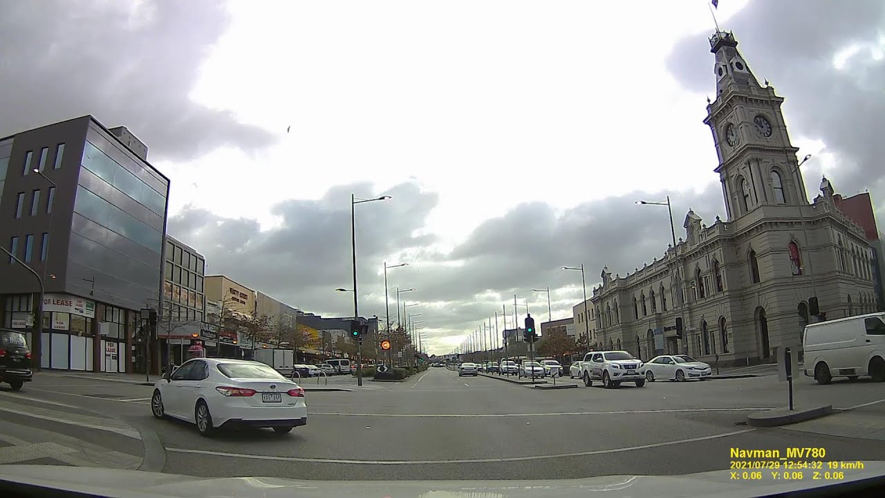 Dash cam Australia, Victoria, MELBOURNE.  4K Driving from DANDENONG to NOBLE PARK