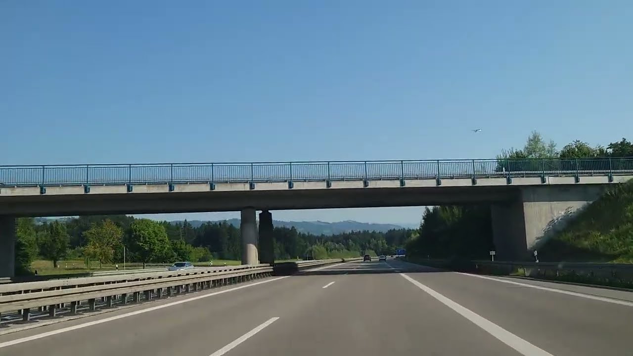 A96 Memmingen - Lindau #autobahn 4k Driving Tour, Deutschland 