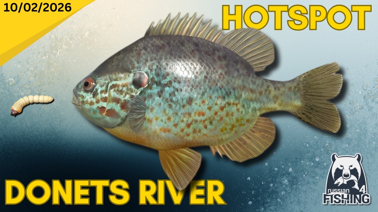 Donets River Pumpkinseed Sunfish Hotspot - Russian Fishing 4