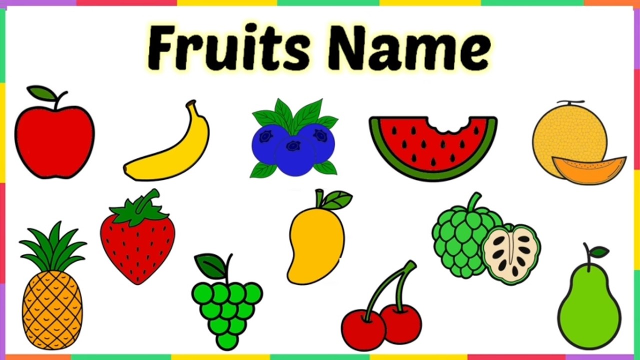 Learn 20 Fruits Name in English| Kids Learning Video| Fruits Name in English for Kids#starbeamkids