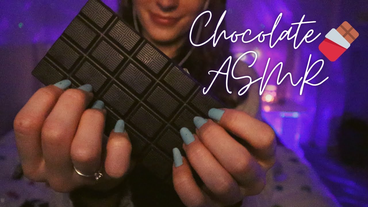 ASMR | Tapping and Scratching on Textured Chocolate🍫