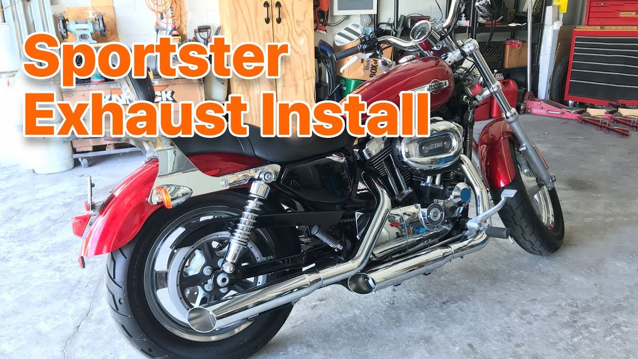 Harley Davidson Sportster Exhaust Install.