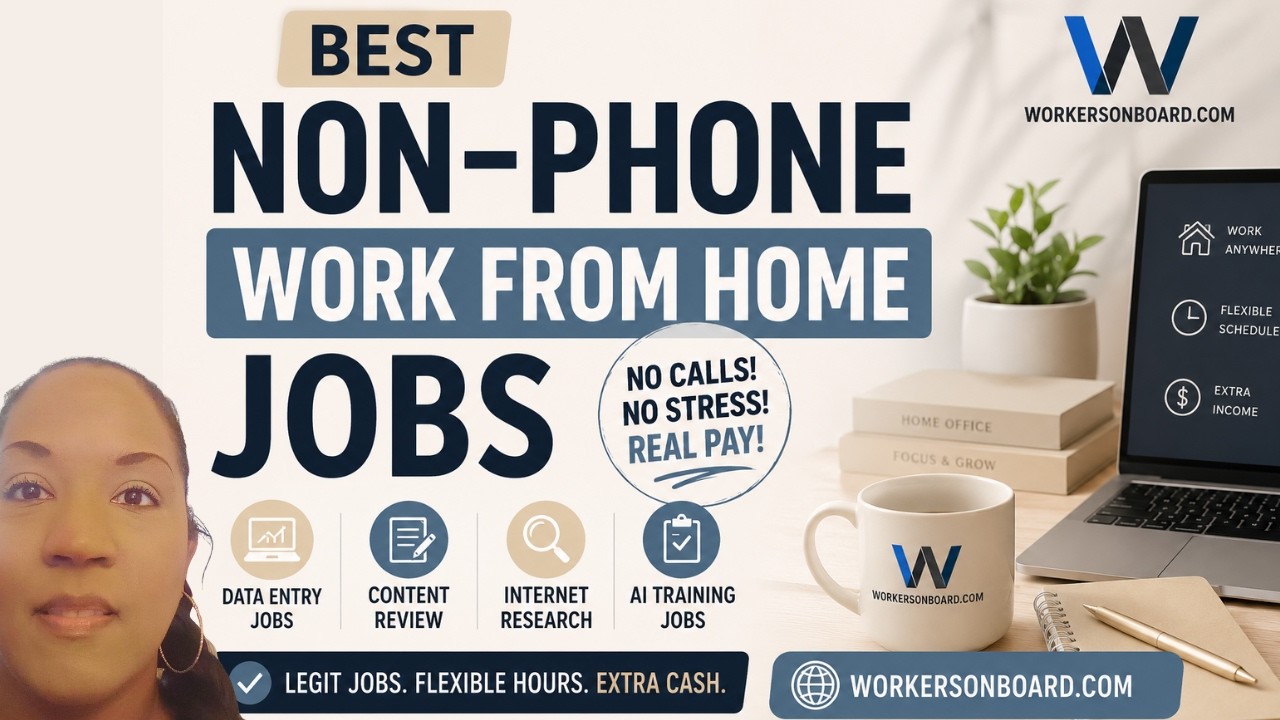 10 Best Non-Phone Work from Home Jobs Hiring Now l No Experience