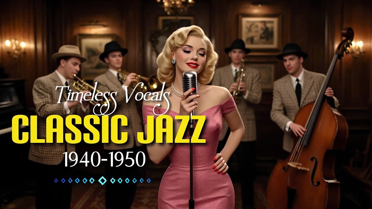 Sultry Saxophone 🎷 Timeless Vocals: Relaxing 1940s-1950s Jazz in a Cozy Vintage Bar 🎤✨