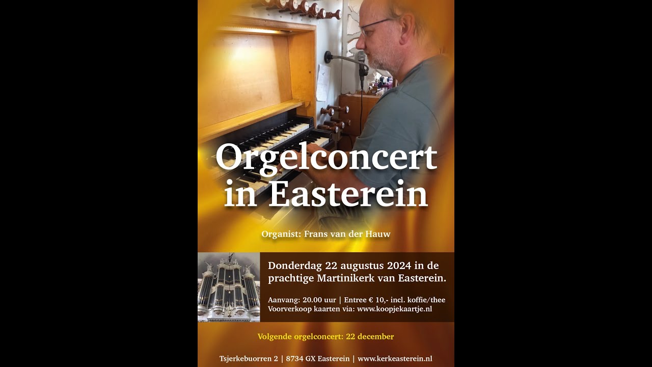 Frans van der Hauw hoofdorganist Martinikerk Easterein 