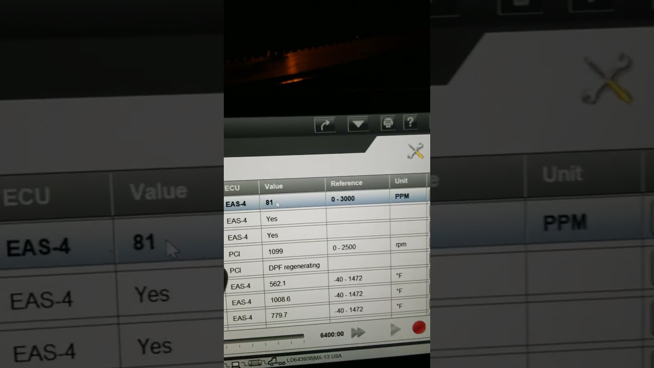 MX13 paccar Davie4 Regeneration values what to look during a Regen. basics