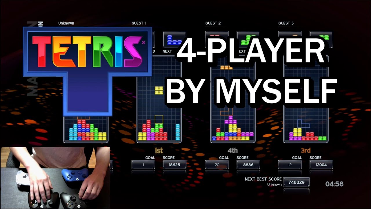 Tetris - 4-Player By Myself (+Handcam)