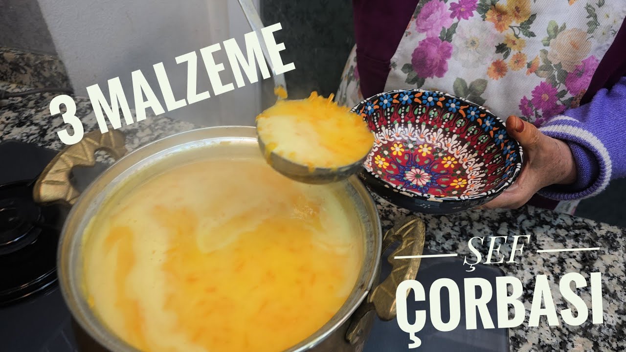 3 Malzeme ile Evde Şef Çorbası . Lezzetli kolay ve pratik sebze çorbası tarifi 