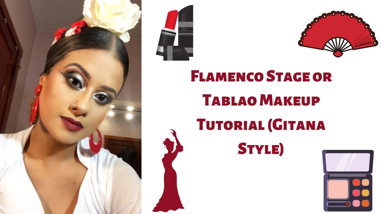Flamenco Stage or Tablao Makeup Tutorial (Gitana Style)