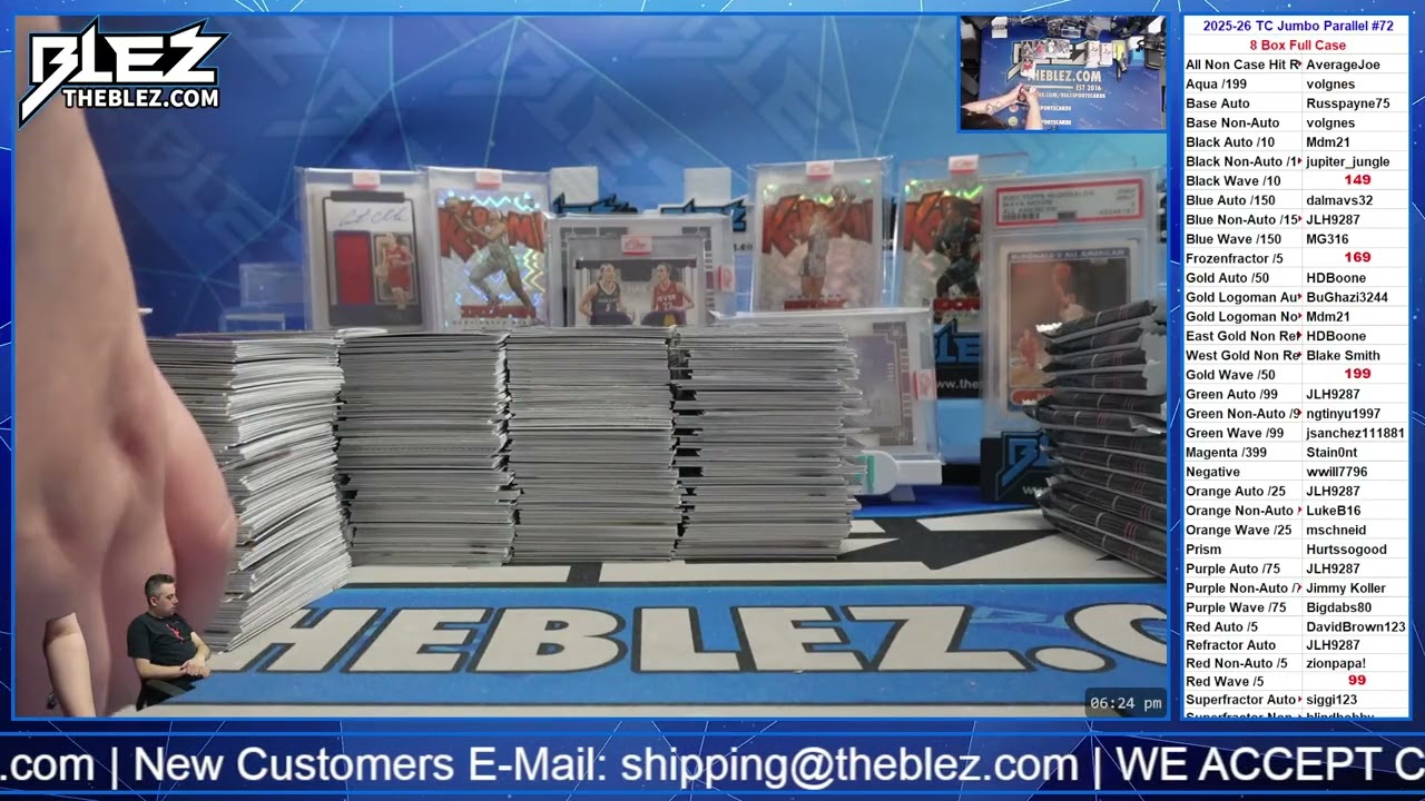 2025-26 Topps Chrome Jumbo NBA 8 Box Full Case Break #72 Pick Your Parallel