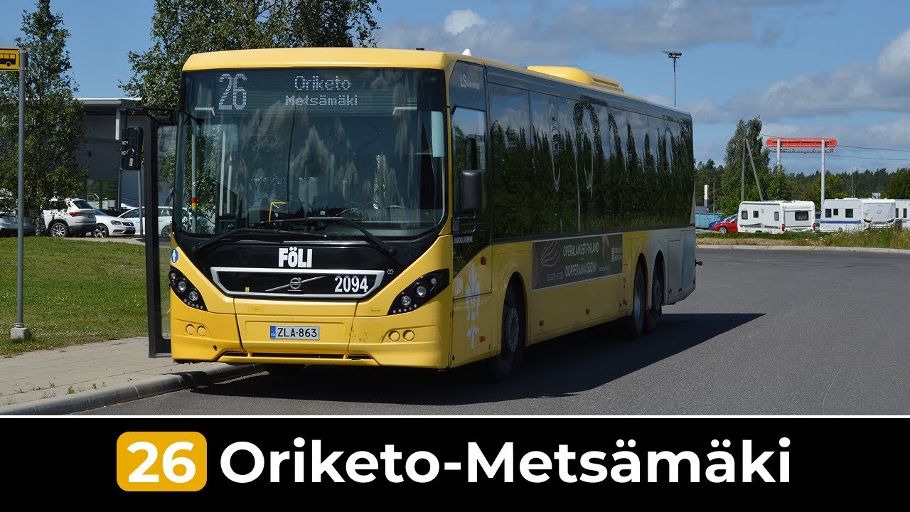 Turku Föli Linja 26: Puutori - Metsämäki (Nopeutettu) | Nyholm 2094