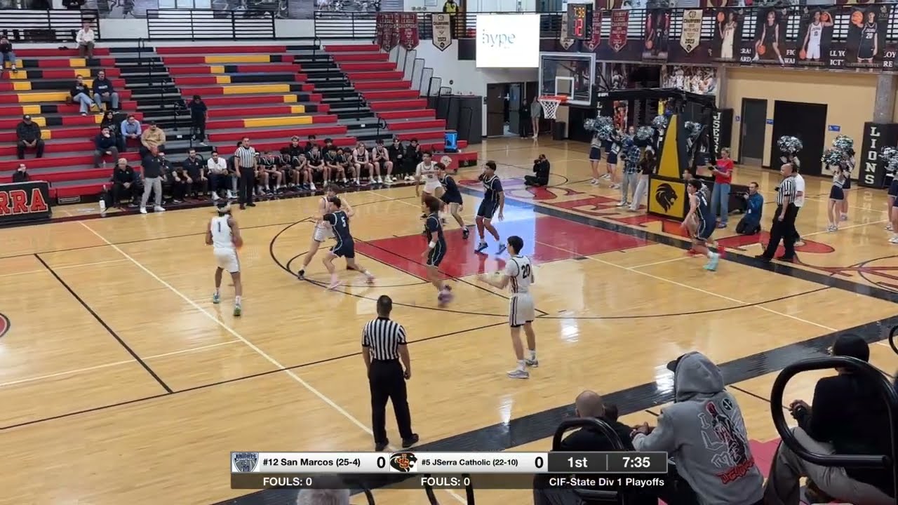 #13 San Marcos Knights vs #4 JSerra Catholic Lions on March 4, 2025 CIF Regional Division 1 Playoffs