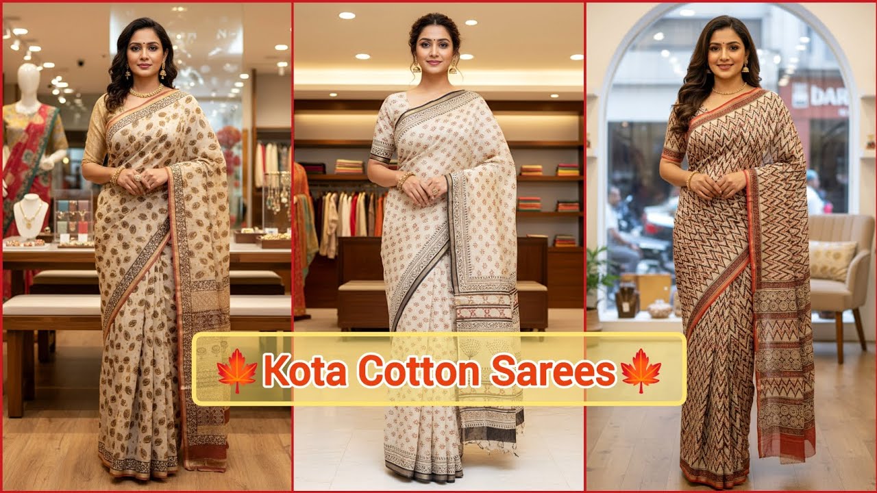 Pure Kota Cotton Bagru Print Saree | 9509611499 | #kotacottonsarees #trendingsarees #viral 