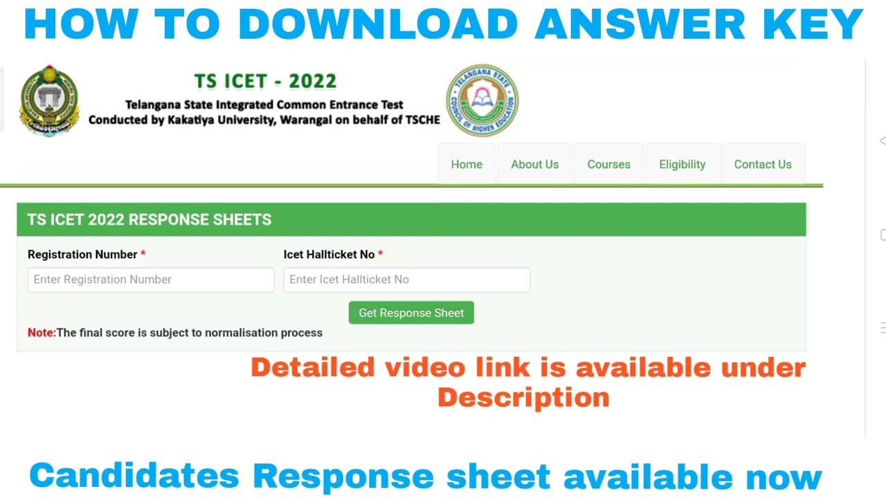 TSICET ANSWER KEY RELEASED HOW TO DOWNLOAD TS ICET QUESTION PAPERS WITH ANSWER KEY