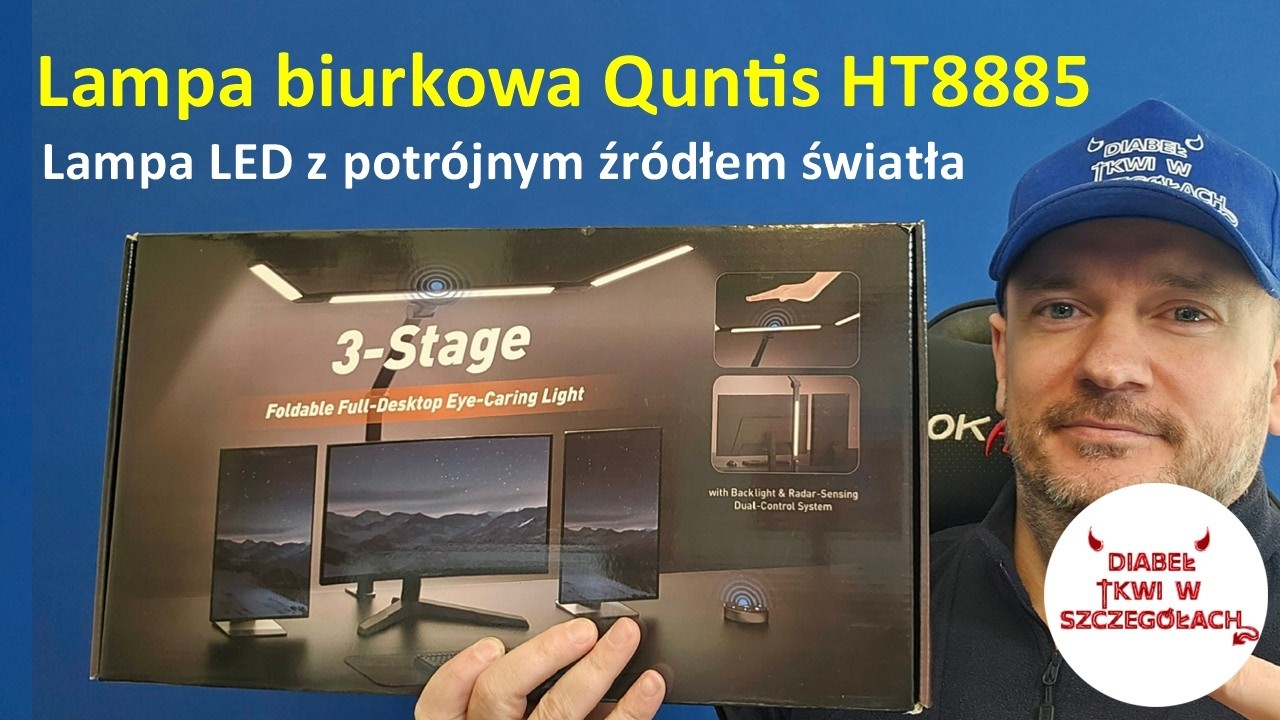 Quntis HT8885 test mocnej lampki biurkowej z Amazon