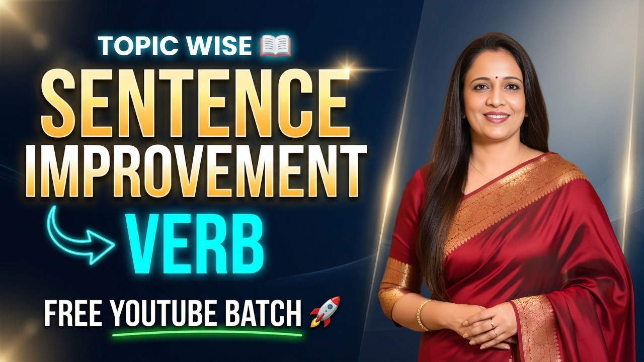 Topic Wise Sentence Improvement | Verb | English With Rani Ma'am
