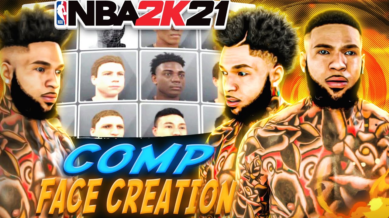 *NEW* BEST FACE CREATION IN NBA 2K21 !! LOOK LIKE A COMP STAGE CENTER !! BEST FACE SCAN !!