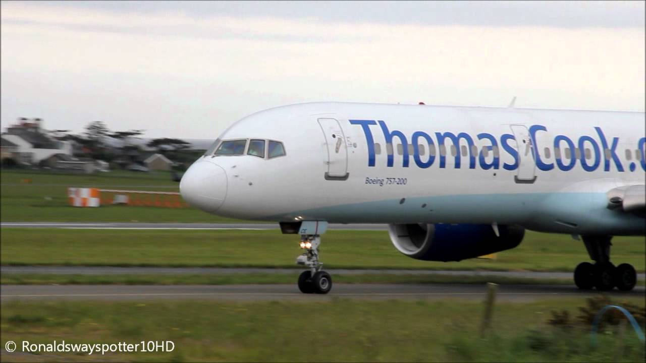 AMAZING Short Takeoff | Thomas Cook Boeing 757-200 | Ronaldsway Isle of Man HD