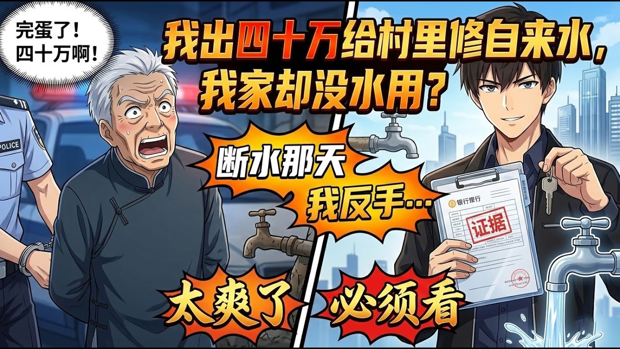 我出四十萬給村裡修自來水，我家卻沒水用？斷水那天，我反手送村長吃牢飯！#爽文 #鄉村 #逆襲 #漫劇 #打臉 #漫剧 #短剧 #世情故事