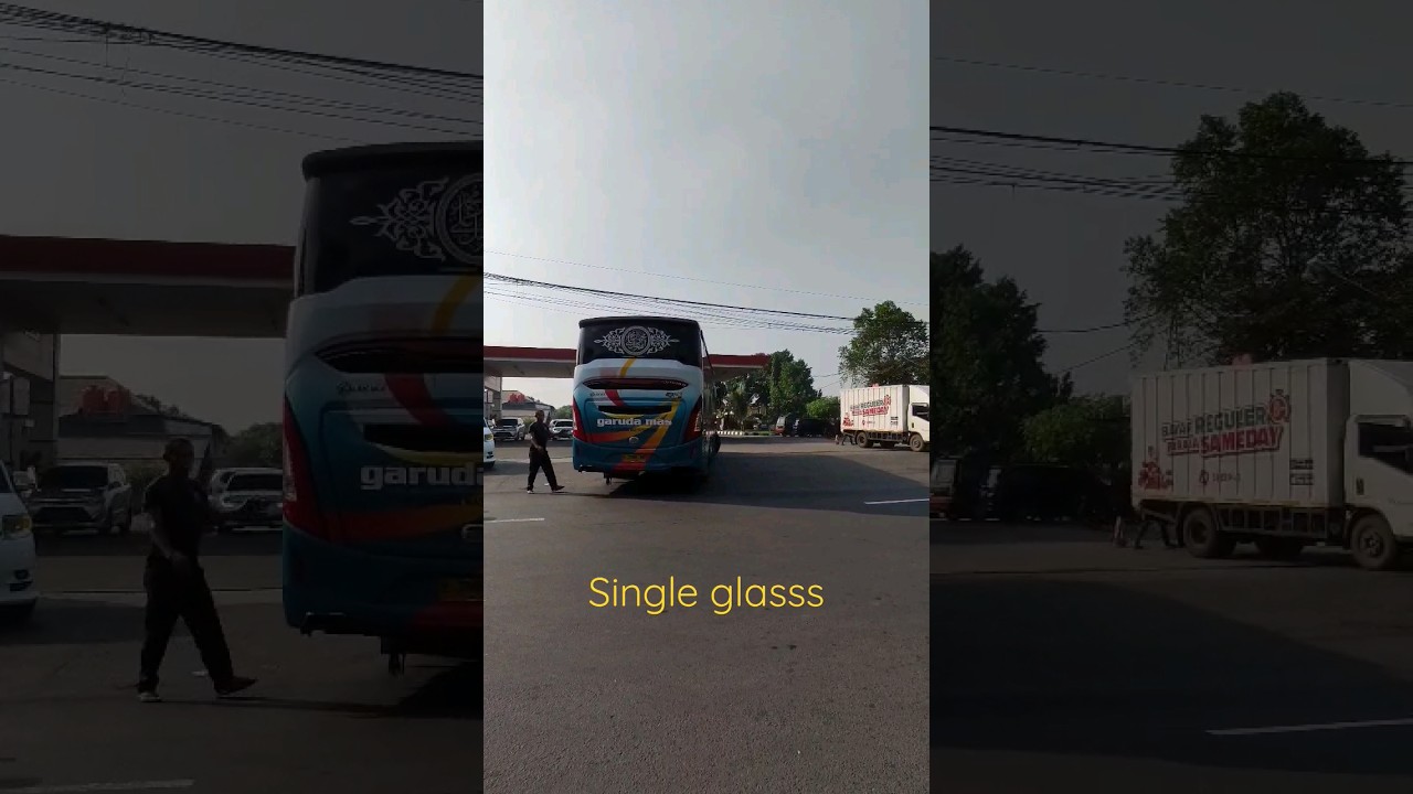 BUS SINGLE GLASS‼️GARUDA MAS makin keren🔥 #shorts #short #viral #shortvideo #shortsvideo