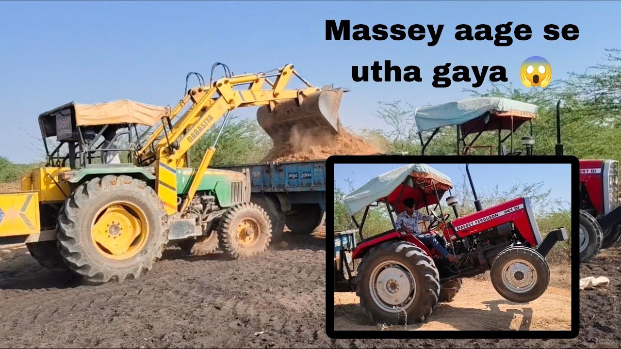 Massey aage se utha gaya 😱 | john deere 5310 | Massey 241 | powertrac 434 | 