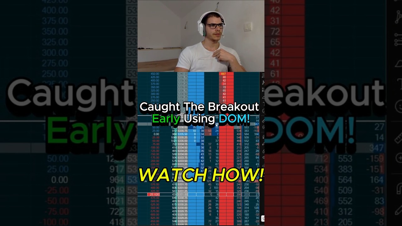 This is Why I Watch DOM &mdash; Nailed the Breakout Long #daytrading  #dom    #futures  #scalping