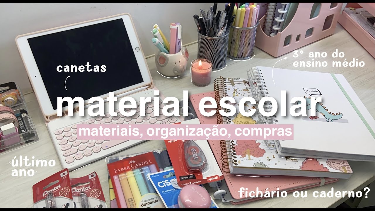Meu material escolar 2022 | compras, cadernos, canetas… #studygram
