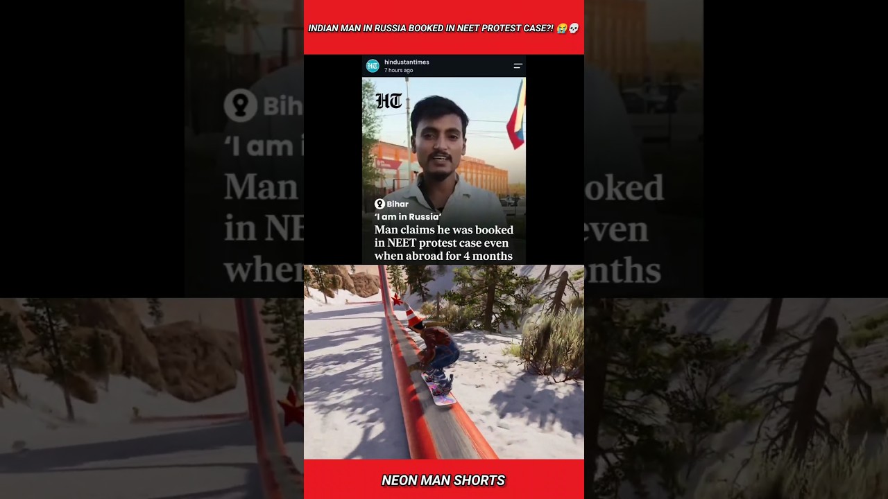 Indian man in Russia Booked in NEET Protest Case?! 😭💀 #shorts